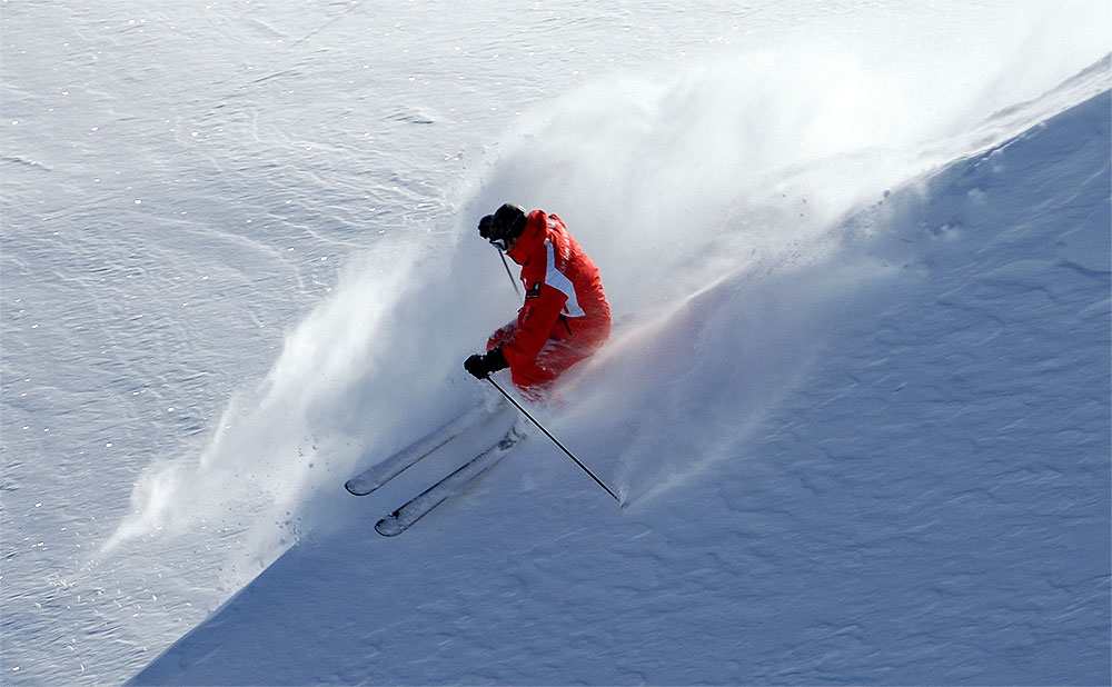 Pete Garwood - opening day powder skiing