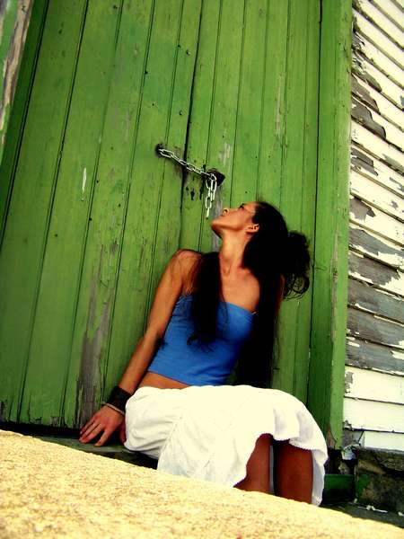 Adrienne Nicole - chain on locked abandoned church door....  