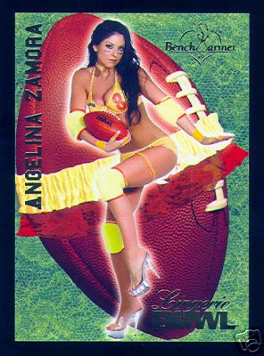 Angelina Zamora - Benchwarmer trading card Lingerie Bowl 2007
