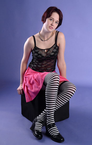 Kyle - Pink and Black on Purple