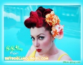 go-go Amy - Retro Glamour Girl Hair Flowers