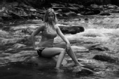 Sheena - Beautiful Black and White of Sheena Burkeen shot in a stream near Gatlinburg, TN