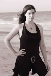 Ashley Plonk - Ashley's black dress in B&W