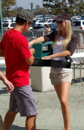 Sarah - Axe promotion at the Angels Game