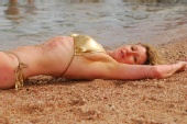 Francesca - Gold bikini - torso