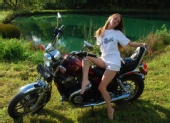 boo - Kylee on a honda