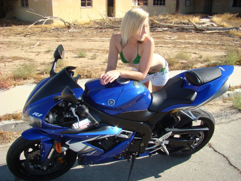 kthurman05 - swim suit girl with R1 motorcycle