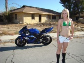 kthurman05 - swim suit girl with R1 motorcycle