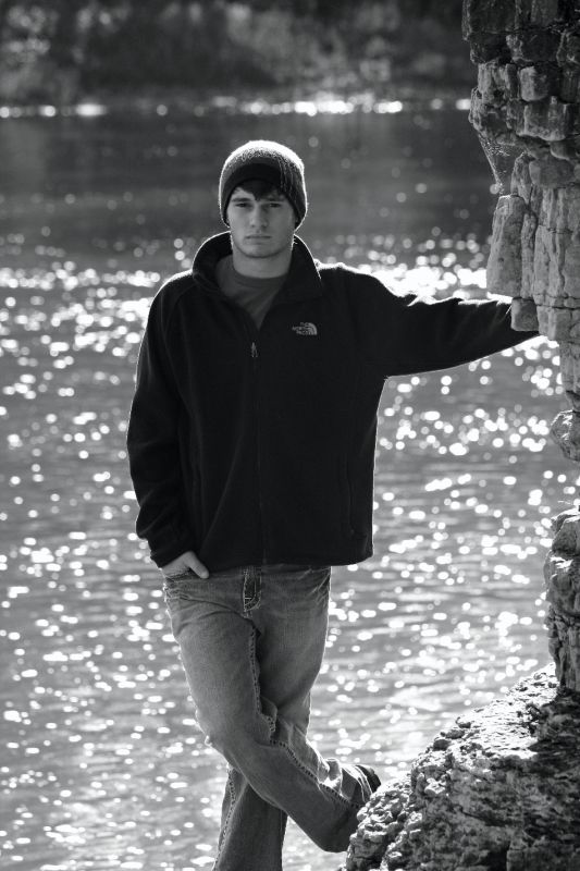 Jake RMS - JRMS Black and White Serious expression.