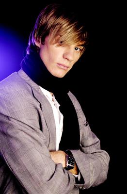JD - Stairing with scarf around neck