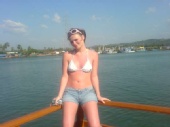 xbrunettebabyx - me on a boat trip in goa a little burnt lol