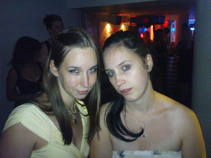 chaz - me on the left with my friend in a club.