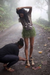 Fidgey  - dressing my model for my shoot