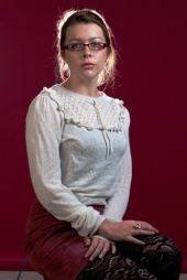 Julia - Studio backlight red background