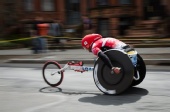 Jon  Frederick - Flying! 2013 Boston Marathon