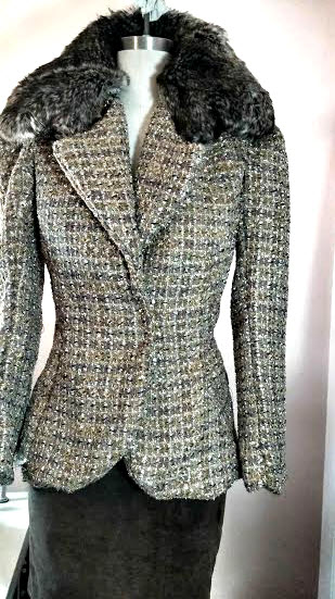Marion G. Boyd - Coyote Faux Fur tweed by Marion G. Boyd 